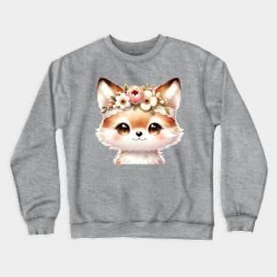 Baby Fox Boho Babies A Watercolor Celebration Crewneck Sweatshirt